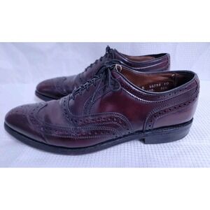Allen Edmonds Mcallister Burgundy Wingtip Oxford Dress Shoe Men's size 9.5 B